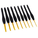 9pcs Soft Handle Aluminium Crochet Hooks Knitting Needles Set Case 2mm-6mm