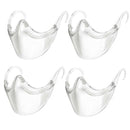 4 PCS Foldable Clear Face Shield Reusable Washable Safety Mouth Cover Visor