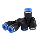 6 mm to 6 mm Y Shaped Push In Connector Compressed Air Fittings, 2 pcs T2V8