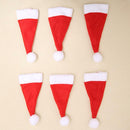 Christmas Hat and Knif Set Xmas Gifts Knit Non-woven Cap Ornaments