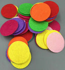 100PCS Mixed Colors Die Cut Felt Circle Appliques Cardmaking decoration 30mm