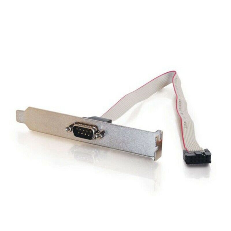 1 Port 28cm DB9 Serial Port Bracket to 10 Pin Header - Low Profile (PLATE 9 R9Y4