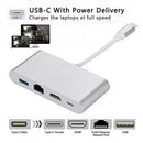 Type-C Hub Adapter To HDMI 4K RJ45 Hub 4 in 1 4K Audio Converter For Macbook