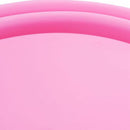 Pet Dog Folding Dish Bowl Travel Portable Water Feeding Feeder buckle Pink