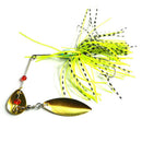 4pcs Fishing Hard Spinner Lures Spinner bait Pike Bass Black&yellow&rose re