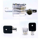 7 pins Tubular Lock Transparent practice lock with New key D2S5
