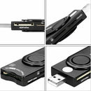 1X(ROCKETEK Usb 2.0 Multi Smart Card Reader Sd/Tf Ms M2 Micro- Sd Memory ,I