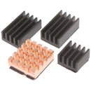4pcs Copper+Aluminum Cooling Heatsink Blind Radiating Fin for Raspberry Pi BX