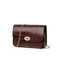 Crocodile Leather Messenger Bag Women Retro Purse Shoulder Handbag (Brown)