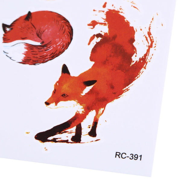 Waterproof Temporary Tattoo Stickers Cartoon Fox Water LZansfer flash tatooII Kw