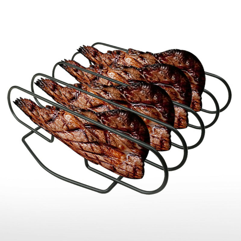 Non-Stick Steak Rib Rack Stand Roasting Grilling Kitchen BBQ Accessories