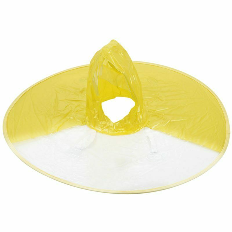 Kids Hands Free Foldable Wearable Raincoat Umbrella Hat for Raining Fun (Sm