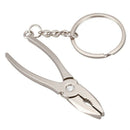 Silvery Metal Key Chain Keyring with Plier Tool Tool Pendant B7C8
