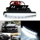8 LEDs Car Daytime Running Light Bulb DRL Car White Light Head Waterproof Lamp