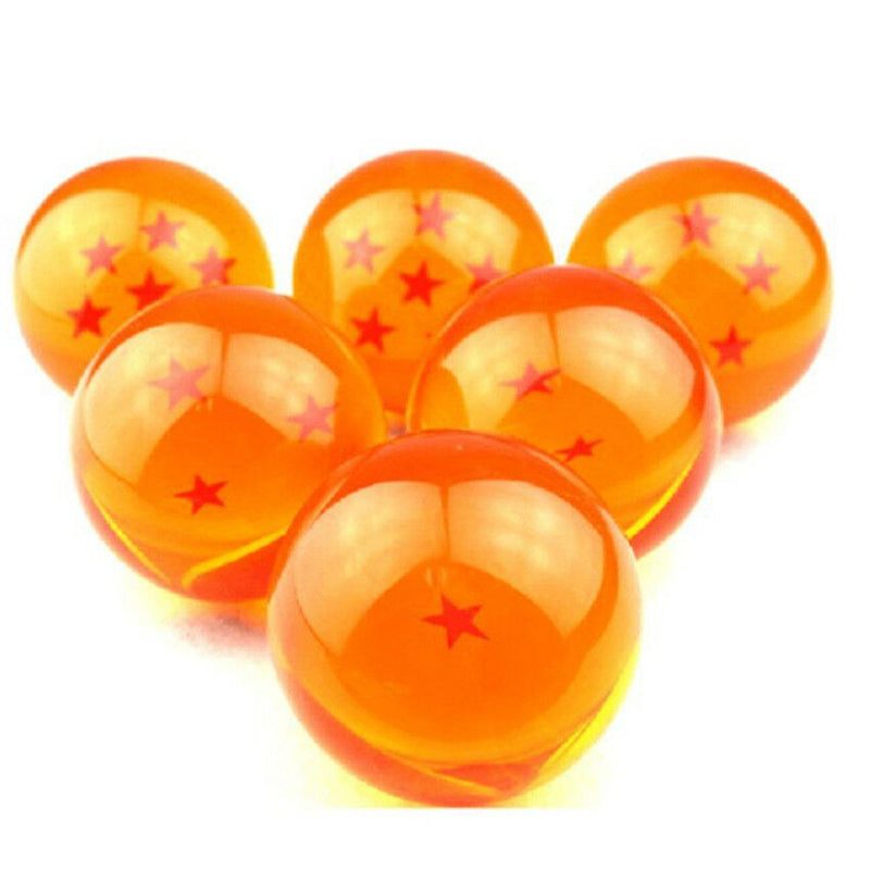 1 set of 7 Stars Crystal Balls 3.5CM Dragon Ball Z New Box 7Pcs Complete Orange