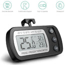 Refrigerator Thermometer (2 Packs), Hooked Waterproof Refrigerator Thermome