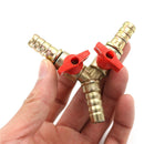 3Way Tee Brass Y Shut off Ball Valve 5/16" 8mm Barb Fuel Gas Oil / Valve ClampM&