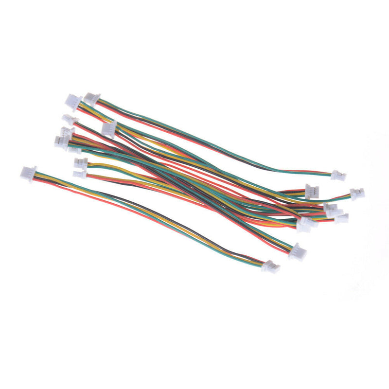 10 x Mini Micro SH 1.0mm 4-Pin JST Double Connector Plugs Wires Cables 10 JR