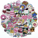 60 Pcs/Lot Anime Cute Pink Stickers Decals Skateboard Car Luggage Laptop Vinyls