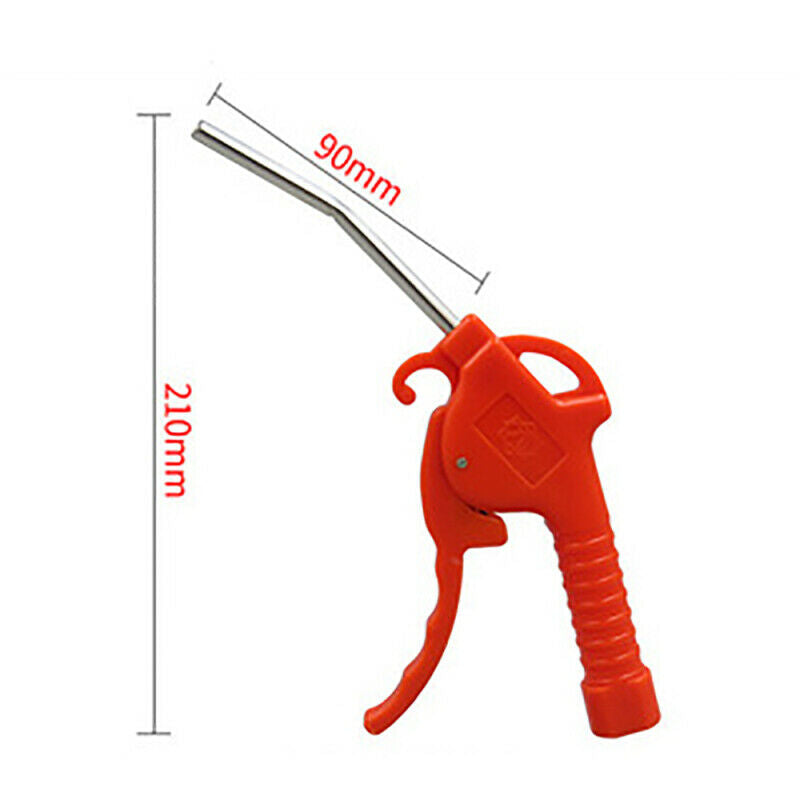 12pcs Air Blow Gun Red Plastic Handle Angled Bent Nozzle Air Duster Bl QNA