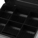 Small Cash Box with Key Lock Portable Metal Money Box with Layer & 2 Keys for