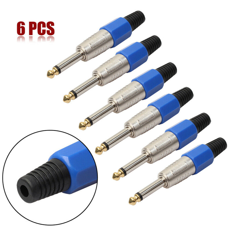 6xMono Sophomore Core Amplifier Microphone Plug 6.35mm Audio Jack Connector