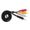3-RCA Male to 3.5mm Mini Jack Male Jack Composite Audio Video A/V Splitter Cable