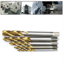 5Pcs/Set Titanium Spiral Flut-e Tap M3 M-4 M5 M6 M8 High Speed Steel HSS Screw