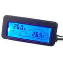 2X(12V Car Thermometer Indoor Outdoor Vehicle Celsius Temperature Meter Mon