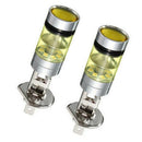 1Pair DC 12V H1 100W LED Fog DRL Driving Car Lamp Bulbs Bright Yellow