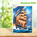 5D DIY Full Drill Diamond Painting Sailboat Cross Stitch Mosaic Kit (P0086)