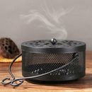 Iron Fireproof Mosquito Coil Box Sandalwood Stove Household W/ Lid Coil Ash-Tray