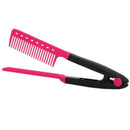 DIY Salon Hairdresser Hairdressing Styling Hair Straightener V Shape Comb