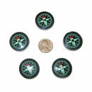 5 Small 25mm pocket survival scout button compasses! Z3X5