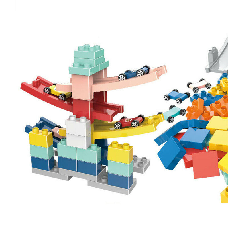 Car Racing Slide Track Building Blocks Children Educational Toys Random