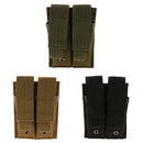 Outdoor Double Pouch Bag Flashlight Holder Sports Travel Pouch Khaki