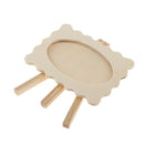 Easel Shape Unfinished Wood Picture Photo Frame for Kids Drawing Painting