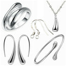 Water Drop Jewelry Set Ear Hook Necklace Bracelet Ring For Womens Girls AU