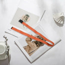 Unisex Canvas Strap Canvas Belt with Buckle (orange)