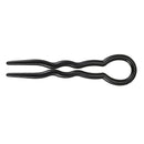 1 Set (3 pieces) Magic Plastic U Shaped Hair Needle Hair Braid, Black