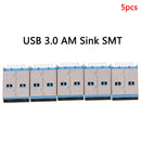 5 Pcs USB 3.0 A Type Male Plug Connector High-speed Data Transmission Kw