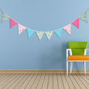 12 Flags 3.2m Pink Flower Cotton Party Wedding Pennant Bunting Banner Decor