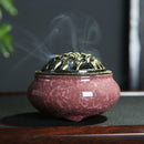 Ceramic Incense Burners Portable Porcelain Censer Buddhism Incense Holder H Y8A4
