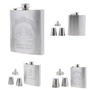 Hip Flask Stainless Steel Pocket Whiskey Engrave Funnel Drink Cup Spirit Set