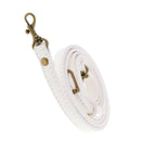 Adjustable PU Leather Handbag Shoulder Bag Strap Replacement White 12mm Wide