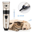 Electric Pet Cat Dog Grooming Clippers Hair Trimmer Shaver Kit USB Rechargable