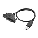 USB 2.0 to Mini SATA 7+6 13Pin Adapter Cable for Laptop CD/DVD ROM Drive A