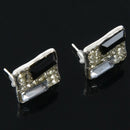 1 Pair New Fashion Women Lady Elegant Crystal Rhinestone Ear Stud Earrings