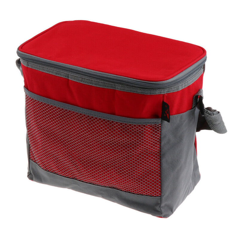 Insulated Lunch Box Cooler Bag Tote Carry with Shoulder Strap Picnic Red