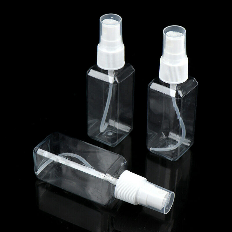 5pcs 50ml Transparent Spray Bottles Portable Bottle Travel Container Refilla Hn